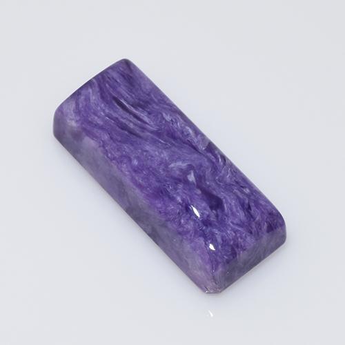 Charoïte violet naturelle baguette, 7,36 ct, opaque
