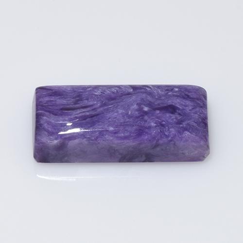 Charoïte violet naturelle baguette, 7,36 ct, opaque