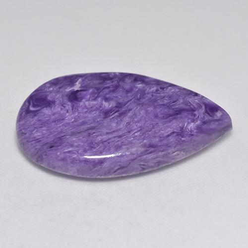 Charoïte Violet pourpre léger naturelle En forme de poire, 13.87 ct, Opaque