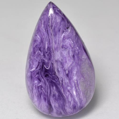 Charoïte Violet moyen naturelle En forme de poire, 9.36 ct, Opaque