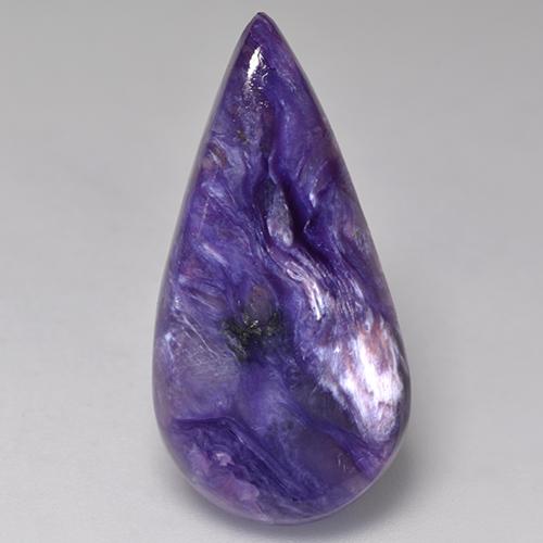 Charoïte Violet moyen naturelle En forme de poire, 10.05 ct, Opaque