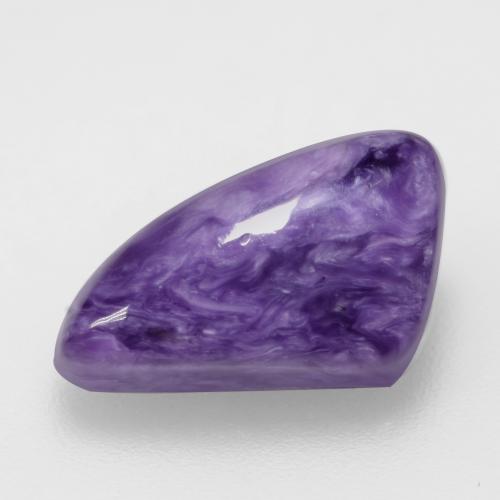 Charoïte violet pourpre velours naturelle forme fantaisie, 5,08 ct, opaque