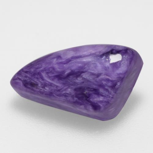 Charoïte violet pourpre velours naturelle forme fantaisie, 5,08 ct, opaque