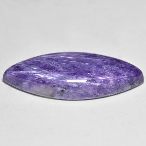 Charoïte Violet moyen naturelle Marquise, 12.07 ct, Opaque