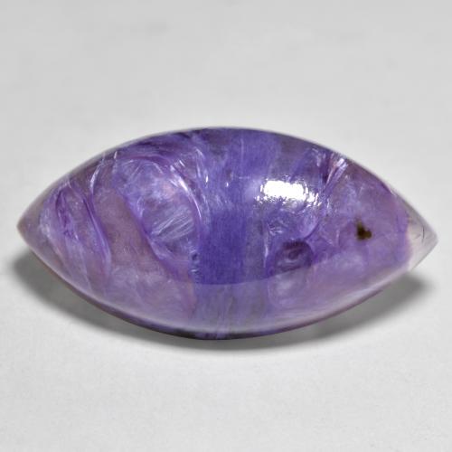 Charoïte Violet pourpre velour léger naturelle Marquise, 15.14 ct, Opaque