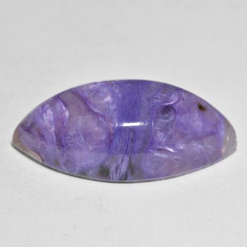 Charoïte Violet pourpre velour léger naturelle Marquise, 15.14 ct, Opaque