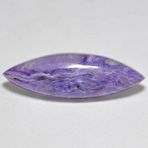 Charoïte violet naturelle marquise, 7,83 ct, opaque
