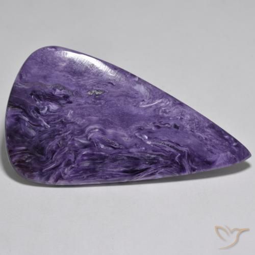 Charoïte Violet mauve naturelle En forme de poire, 76.47 ct, Opaque
