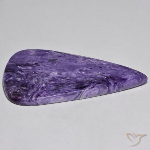 Charoïte Violet mauve naturelle En forme de poire, 76.47 ct, Opaque