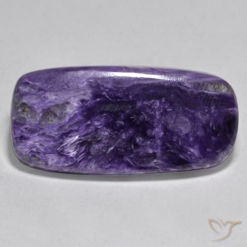 37.13ct Naturel Violet moyen-foncé Charoïte, Coussin, Opaque
