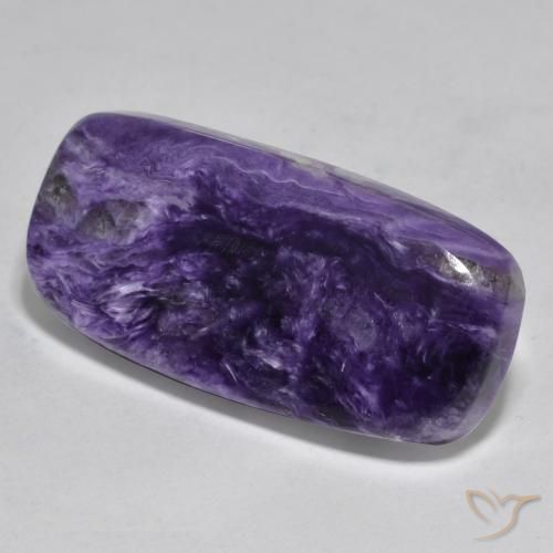 Charoïte Violet moyen-foncé naturelle Coussin, 37.13 ct, Opaque