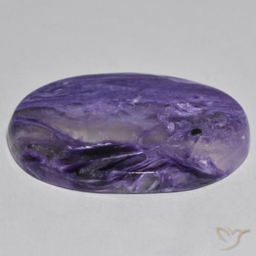 Charoïte Violet foncé naturelle Coupe ovale, 65.30 ct, Translucide