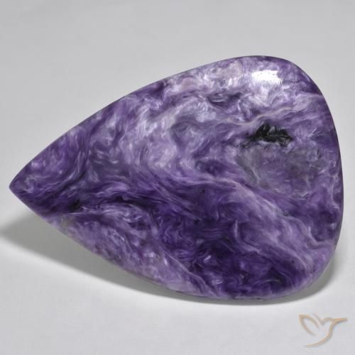 Charoïte Violet moyen naturelle En forme de poire, 104.77 ct, Opaque