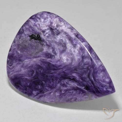 Charoïte Violet moyen naturelle En forme de poire, 104.77 ct, Opaque