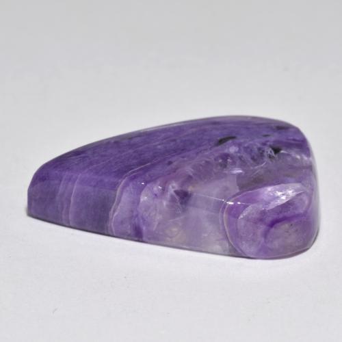 Charoïte violet naturelle en forme de poire, 21,84 ct, translucide
