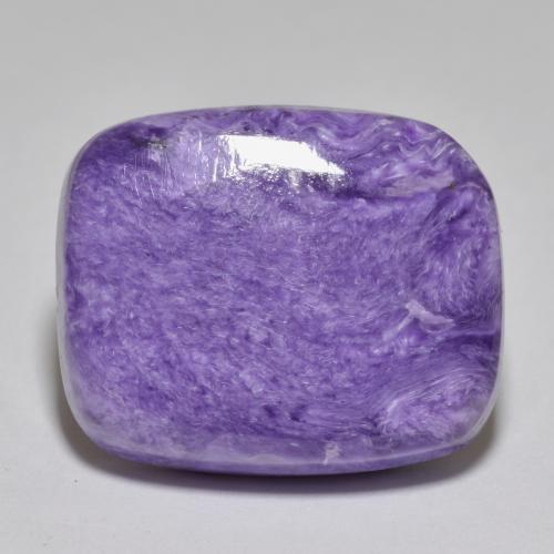 Charoïte Violet pourpre velours naturelle Coupe coussin, 23.02 ct, Opaque