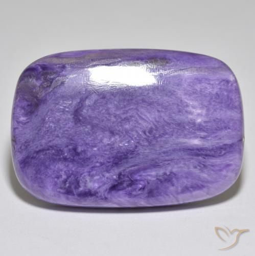 Charoïte Violet pourpre velour léger naturelle Coussin, 53.26 ct, Opaque