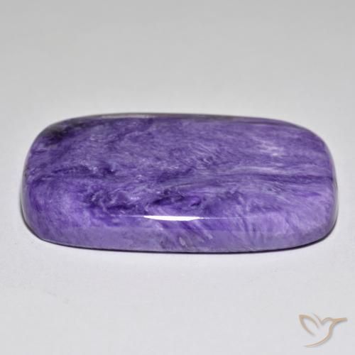 Charoïte Violet pourpre velour léger naturelle Coussin, 53.26 ct, Opaque