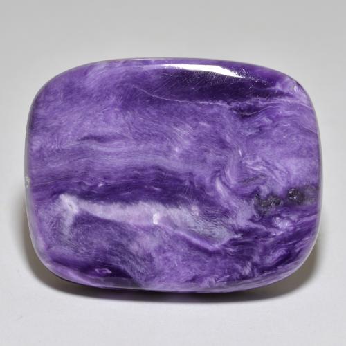 Charoïte Violet pourpre velours naturelle Coupe coussin, 44.81 ct, Opaque