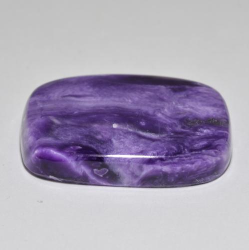 Charoïte Violet pourpre velours naturelle Coupe coussin, 44.81 ct, Opaque