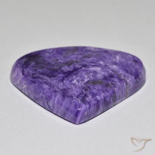 Charoïte violet naturelle en forme de poire, 40,66 ct, opaque