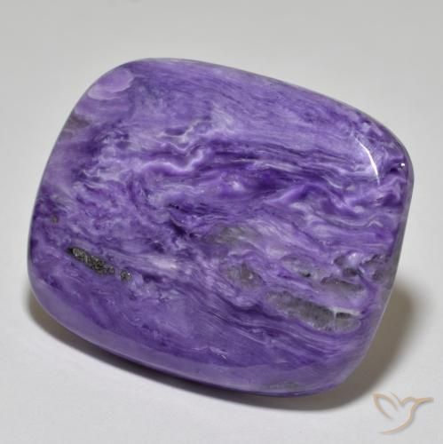 Charoïte Violet moyen-foncé naturelle Coussin, 45.54 ct, Opaque