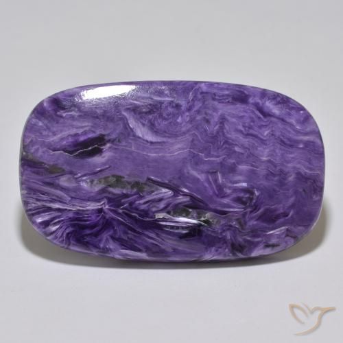 54.42ct Naturel Violet foncé Charoïte, Coussin, Opaque