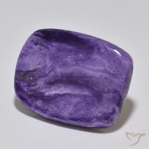 Charoïte Violet pourpre velours naturelle Coupe coussin, 40.98 ct, Opaque