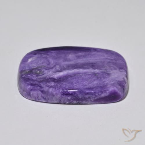 Charoïte Violet pourpre velours naturelle Coupe coussin, 40.98 ct, Opaque