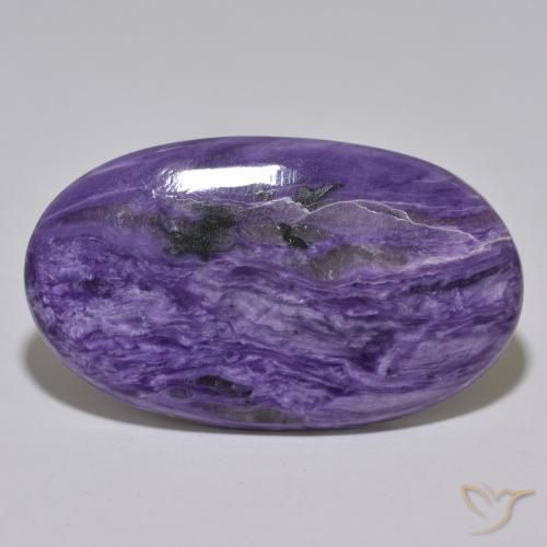 56.50ct Naturel Violet moyen Charoïte, ovale, Opaque