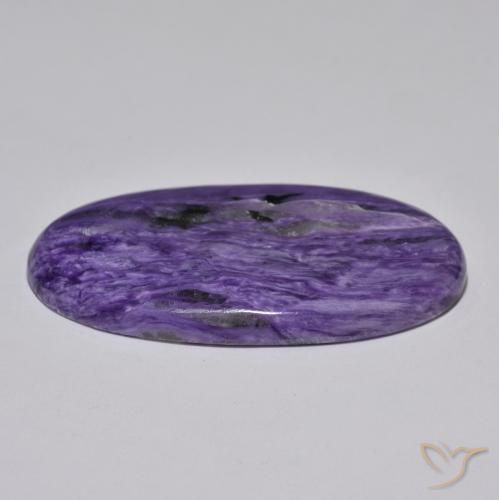 Charoïte Violet moyen naturelle ovale, 56.50 ct, Opaque