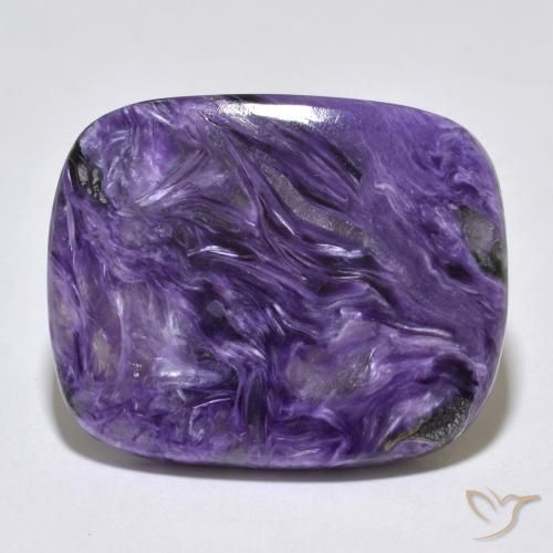 Charoïte Violet foncé naturelle Coupe coussin, 38.10 ct, Opaque