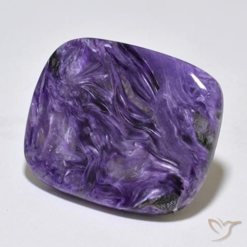 Charoïte Violet foncé naturelle Coupe coussin, 38.10 ct, Opaque