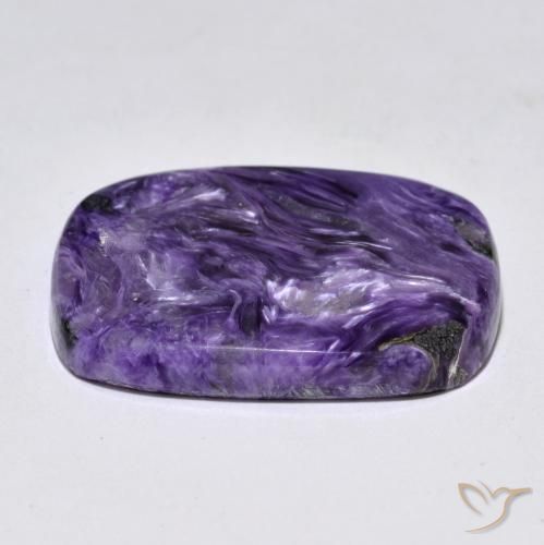 Charoïte Violet foncé naturelle Coupe coussin, 38.10 ct, Opaque