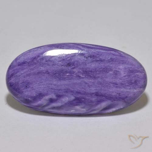 30.82ct Naturel Violet pourpre velour léger Charoïte, ovale, Opaque