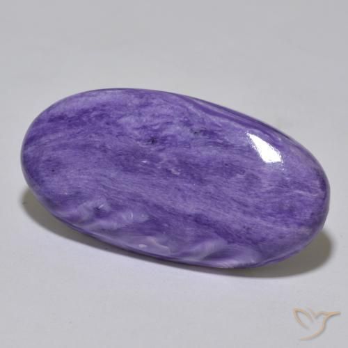 Charoïte Violet pourpre velour léger naturelle ovale, 30.82 ct, Opaque