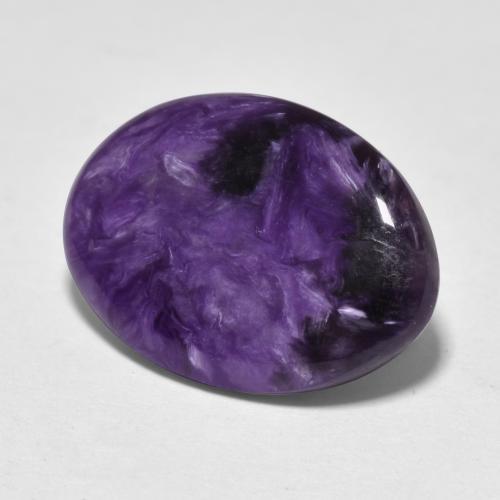 Charoïte violet naturelle coupe ovale, 6,19 ct, opaque