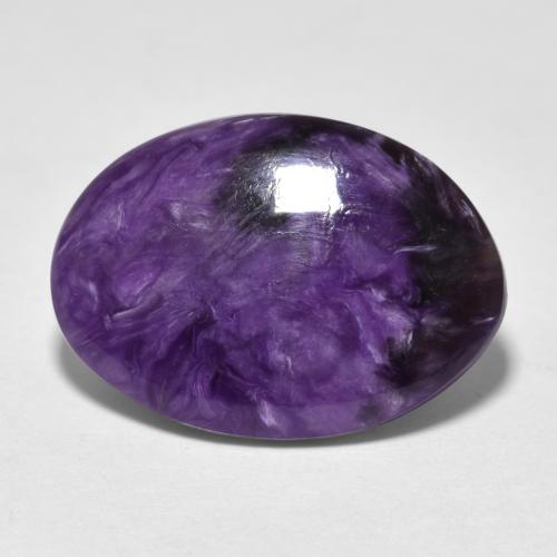 Charoïte violet naturelle coupe ovale, 6,19 ct, opaque