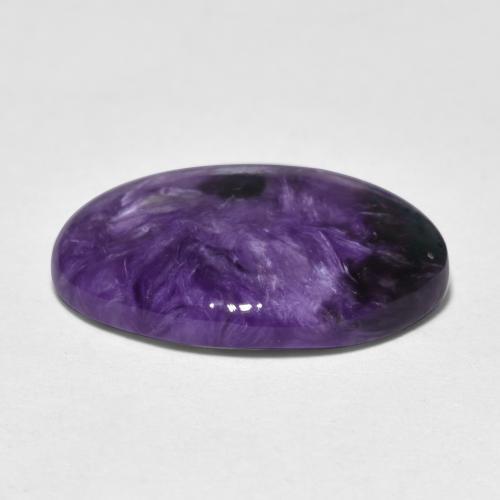 Charoïte violet naturelle coupe ovale, 6,19 ct, opaque
