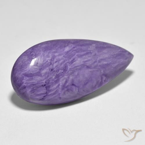 Charoïte Violet pourpre léger naturelle En forme de poire, 25.23 ct, Opaque