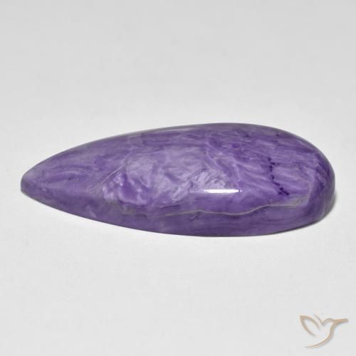 Charoïte Violet pourpre léger naturelle En forme de poire, 25.23 ct, Opaque