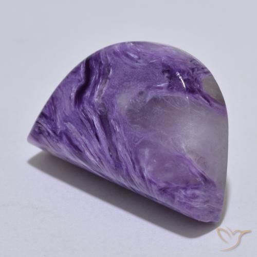 Charoïte Violet foncé naturelle Fantaisie, 16.25 ct, Opaque