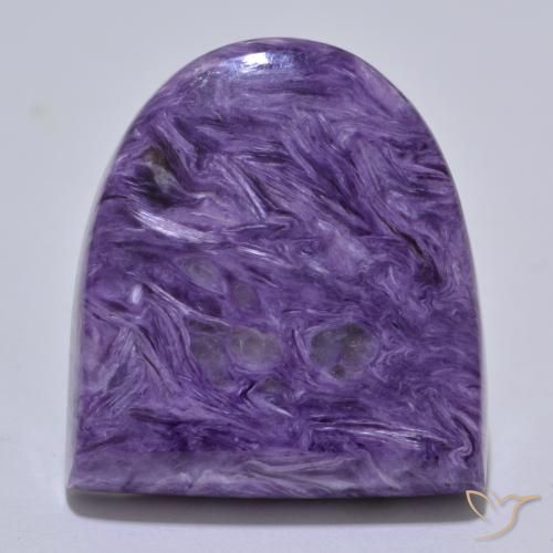 Charoïte violet naturelle forme fantaisie, 30,39 ct, opaque