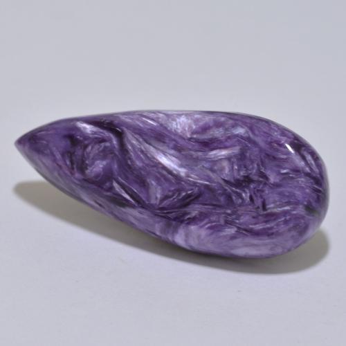 Charoïte Violet foncé naturelle En forme de poire, 17.33 ct, Opaque