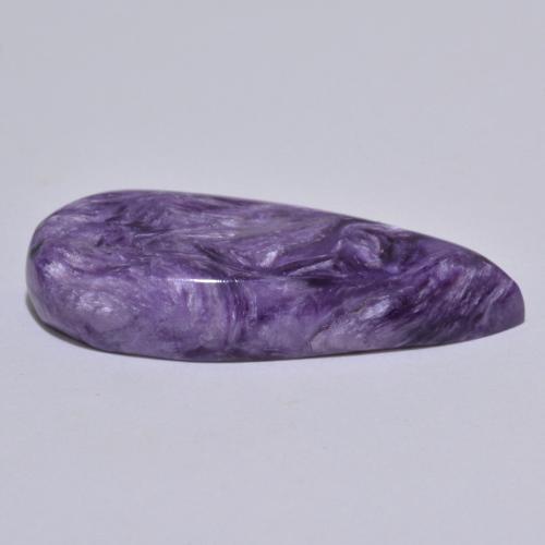 Charoïte Violet foncé naturelle En forme de poire, 17.33 ct, Opaque