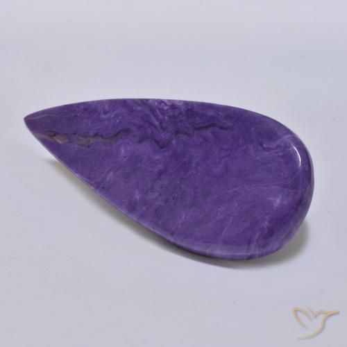 Charoïte Violet foncé naturelle En forme de poire, 64.39 ct, Opaque