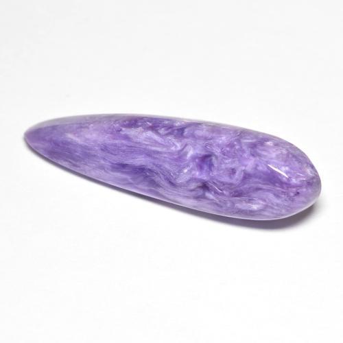 Charoïte violet moyen naturelle en forme de poire, 9,95 ct, opaque