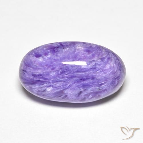 Charoïte violet naturelle coupe ovale, 7,11 ct, opaque