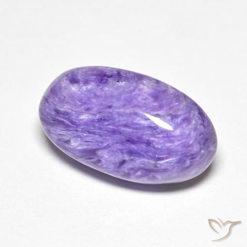 Charoïte violet naturelle coupe ovale, 7,11 ct, opaque