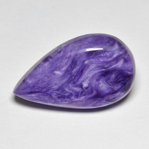 Charoïte Violet pourpre velours naturelle En forme de poire, 11.21 ct, Opaque